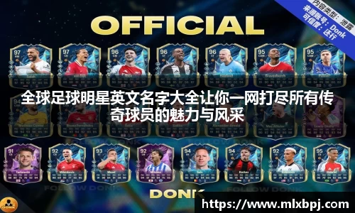 全球足球明星英文名字大全让你一网打尽所有传奇球员的魅力与风采